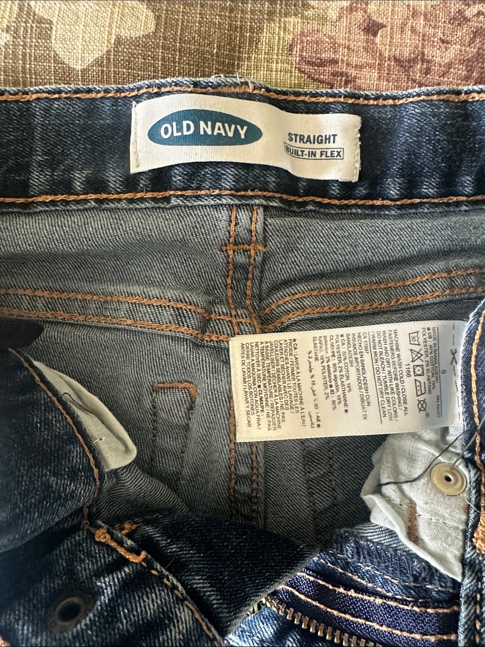 Old Navy Kids Straight Leg Denim Jeans medium was with built in flex
